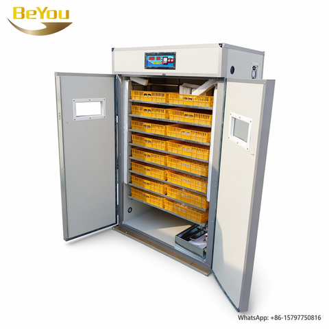 Incubateur d'œufs agricole entièrement automatique, haute productivité, pour oiseaux, poulet, canard, émeu, oie, autruche, capacité de 1408 œufs, double puissance